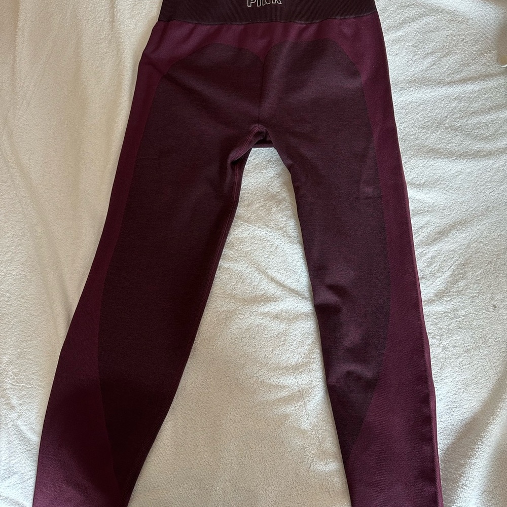 PINK Victoria's Secret Red Leggings Stretchy Full-Length